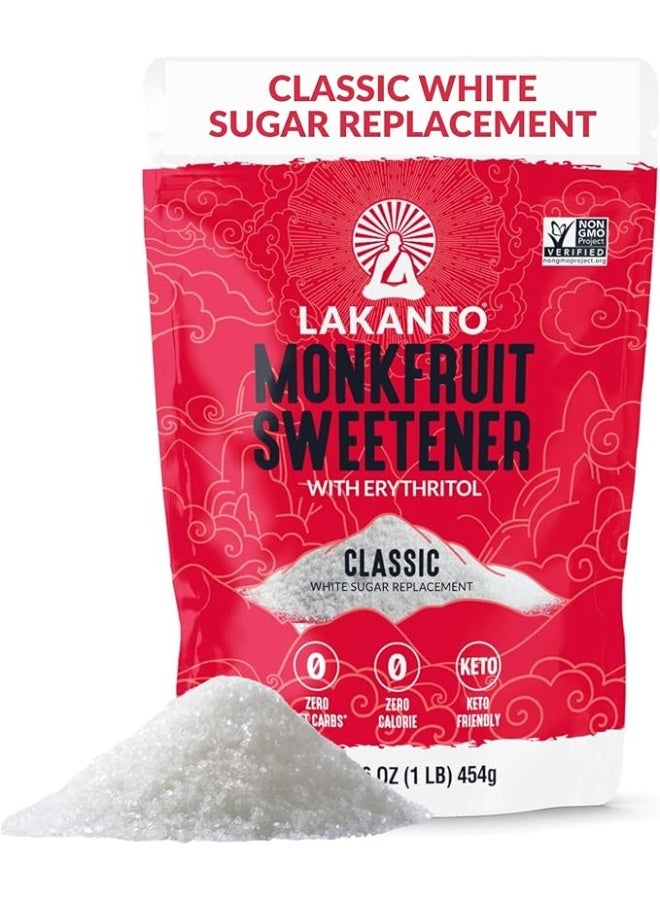 LAKANTO Monk Fruit Sweetener with Erythritol Classic 1 lb (454 g) - Image 1
